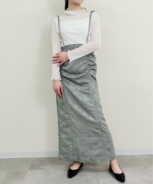 Virca（ヴィルカ）の「ジャガードシャーリングスカート（スカート・レディース・グレー/アイボリー/ブラック・38）」の5枚目の写真