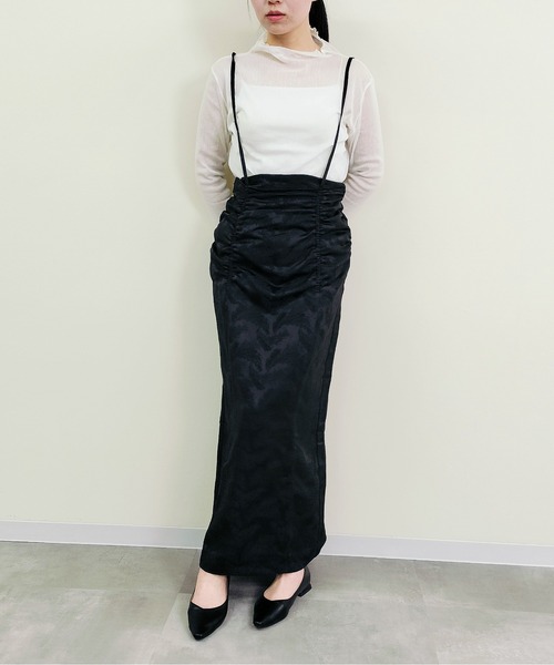 Virca（ヴィルカ）の「ジャガードシャーリングスカート（スカート・レディース・グレー/アイボリー/ブラック・38）」の9枚目の写真