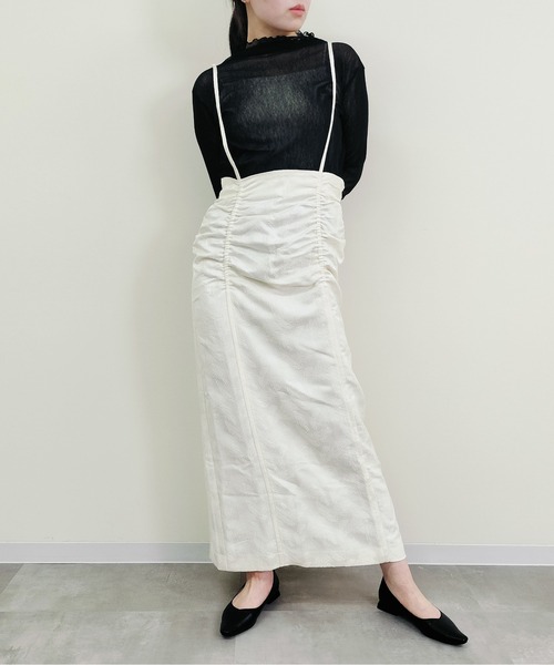 Virca（ヴィルカ）の「ジャガードシャーリングスカート（スカート・レディース・グレー/アイボリー/ブラック・38）」の10枚目の写真