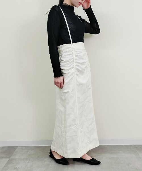 Virca（ヴィルカ）の「ジャガードシャーリングスカート（スカート・レディース・グレー/アイボリー/ブラック・38）」の11枚目の写真