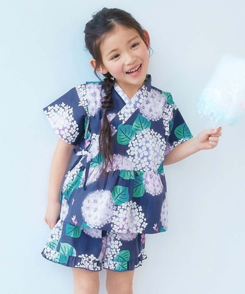 devirock(デビロック)の「えらべるデザイン ペプラム ガールズ甚平(浴衣・キッズ・ピンク系その他/ブルー系その他2/ブルー系その他3/ブルー系その他/ピンク系その他2/パープル系その他/ホワイト系その他・90cm/100cm/110cm/120cm/130cm/140cm/150cm/160cm)」の4枚目の写真