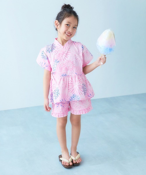 devirock(デビロック)の「えらべるデザイン ペプラム ガールズ甚平(浴衣・キッズ・ピンク系その他/ブルー系その他2/ブルー系その他3/ブルー系その他/ピンク系その他2/パープル系その他/ホワイト系その他・90cm/100cm/110cm/120cm/130cm/140cm/150cm/160cm)」の11枚目の写真