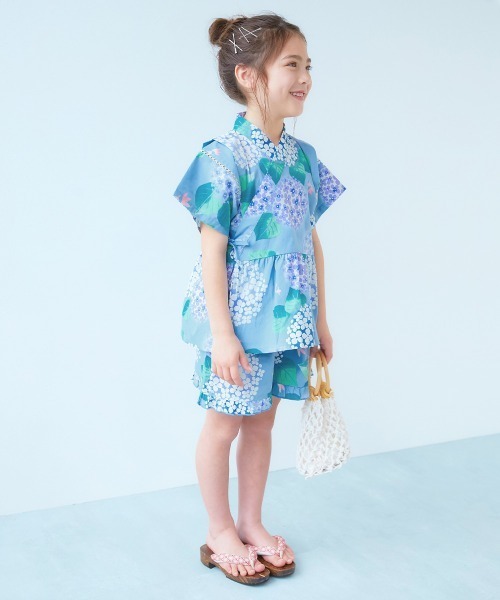 devirock(デビロック)の「えらべるデザイン ペプラム ガールズ甚平(浴衣・キッズ・ピンク系その他/ブルー系その他2/ブルー系その他3/ブルー系その他/ピンク系その他2/パープル系その他/ホワイト系その他・90cm/100cm/110cm/120cm/130cm/140cm/150cm/160cm)」の13枚目の写真