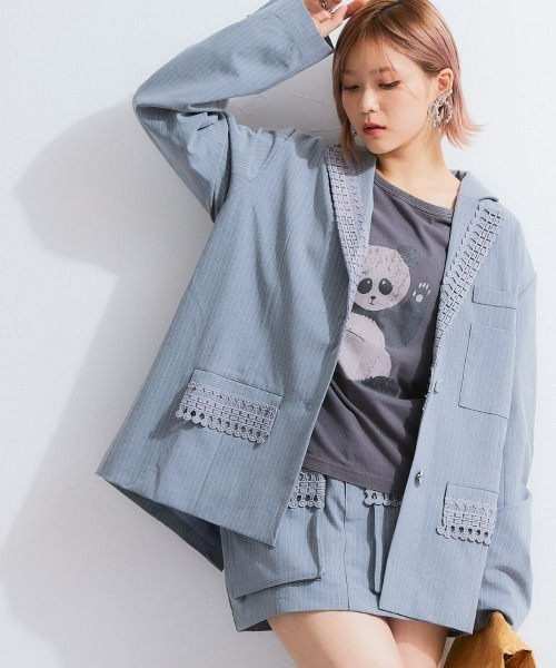 TTOL(トール)の「ピグメント染アニマルプリントTシャツ(Tシャツ/カットソー・レディース・チャコールグレー/アイボリー・M/L/LL)」の3枚目の写真