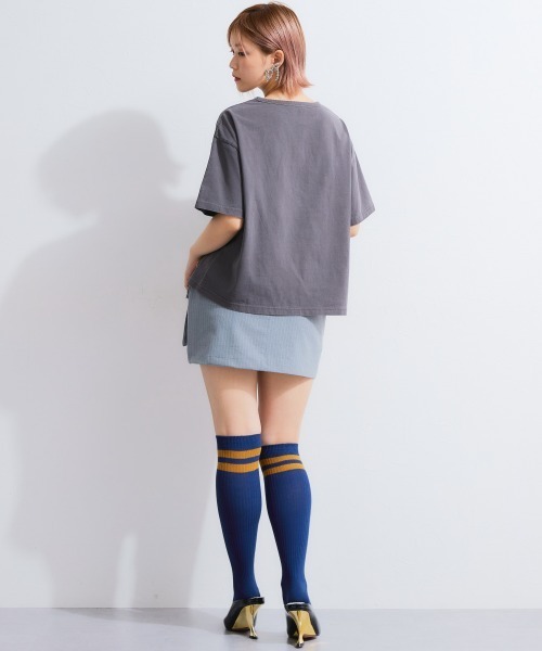 TTOL(トール)の「ピグメント染アニマルプリントTシャツ(Tシャツ/カットソー・レディース・チャコールグレー/アイボリー・M/L/LL)」の10枚目の写真