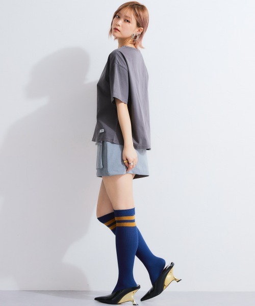 TTOL(トール)の「ピグメント染アニマルプリントTシャツ(Tシャツ/カットソー・レディース・チャコールグレー/アイボリー・M/L/LL)」の11枚目の写真