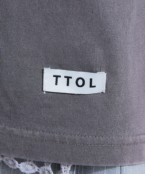 TTOL(トール)の「ピグメント染アニマルプリントTシャツ(Tシャツ/カットソー・レディース・チャコールグレー/アイボリー・M/L/LL)」の14枚目の写真