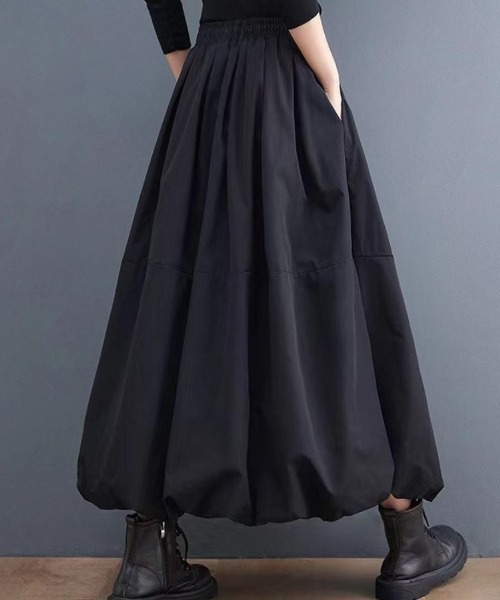 maison de LATIR(メゾンドラティール)の「夏に向けて着痩せ見えが叶う大人可愛い上品夏服。バルーンスカート(スカート・レディース・ブラック/カーキ/グレー/ホワイト・ONESIZE)」の6枚目の写真