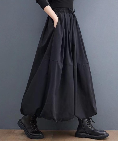 maison de LATIR(メゾンドラティール)の「夏に向けて着痩せ見えが叶う大人可愛い上品夏服。バルーンスカート(スカート・レディース・ブラック/カーキ/グレー/ホワイト・ONESIZE)」の7枚目の写真