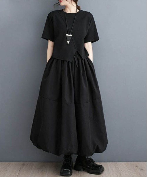 maison de LATIR(メゾンドラティール)の「夏に向けて着痩せ見えが叶う大人可愛い上品夏服。バルーンスカート(スカート・レディース・ブラック/カーキ/グレー/ホワイト・ONESIZE)」の11枚目の写真
