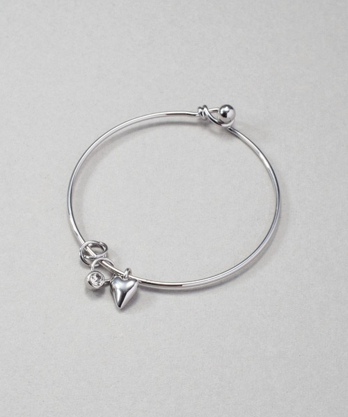 GOLDY（ゴールディ）の「ペピー ハート チャーム バングル（バングル/リストバンド・レディース・シルバー×ゴールド/ゴールド/シルバー・FREE）」の4枚目の写真