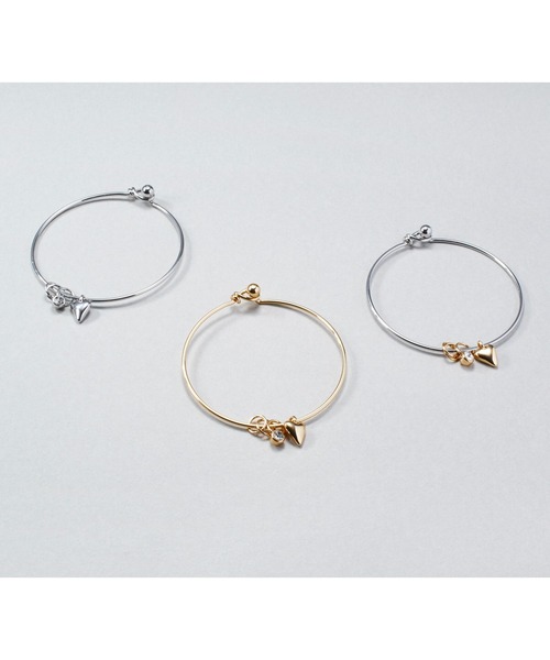 GOLDY（ゴールディ）の「ペピー ハート チャーム バングル（バングル/リストバンド・レディース・シルバー×ゴールド/ゴールド/シルバー・FREE）」の11枚目の写真