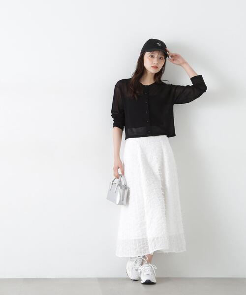 PROPORTION BODY DRESSING（プロポーションボディドレッシング）の「シアークルーネックカーディガン / 1215174401（カーディガン/ボレロ・レディース・ブラック/ホワイト/ブラウン/レッド・FREE）」の8枚目の写真