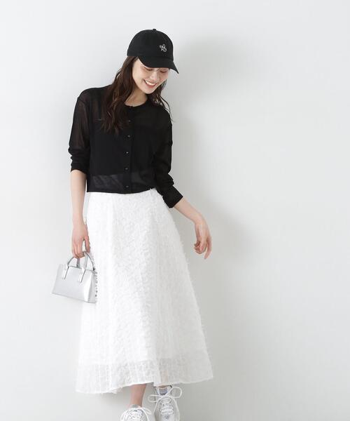 PROPORTION BODY DRESSING（プロポーションボディドレッシング）の「シアークルーネックカーディガン / 1215174401（カーディガン/ボレロ・レディース・ブラック/ホワイト/ブラウン/レッド・FREE）」の9枚目の写真