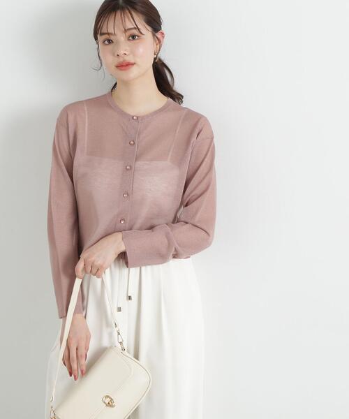 PROPORTION BODY DRESSING（プロポーションボディドレッシング）の「シアークルーネックカーディガン / 1215174401（カーディガン/ボレロ・レディース・ブラック/ホワイト/ブラウン/レッド・FREE）」の16枚目の写真