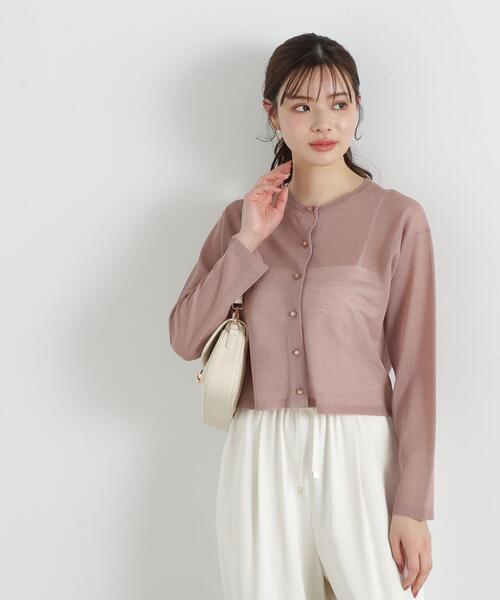 PROPORTION BODY DRESSING（プロポーションボディドレッシング）の「シアークルーネックカーディガン / 1215174401（カーディガン/ボレロ・レディース・ブラック/ホワイト/ブラウン/レッド・FREE）」の17枚目の写真