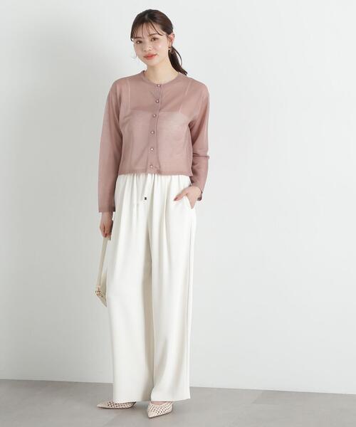 PROPORTION BODY DRESSING（プロポーションボディドレッシング）の「シアークルーネックカーディガン / 1215174401（カーディガン/ボレロ・レディース・ブラック/ホワイト/ブラウン/レッド・FREE）」の18枚目の写真