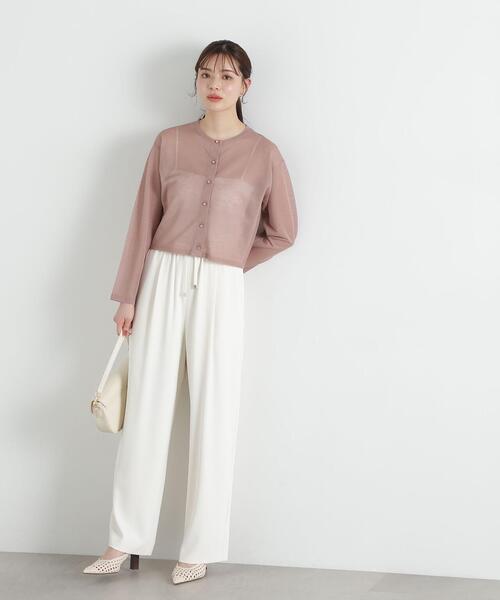 PROPORTION BODY DRESSING（プロポーションボディドレッシング）の「シアークルーネックカーディガン / 1215174401（カーディガン/ボレロ・レディース・ブラック/ホワイト/ブラウン/レッド・FREE）」の19枚目の写真