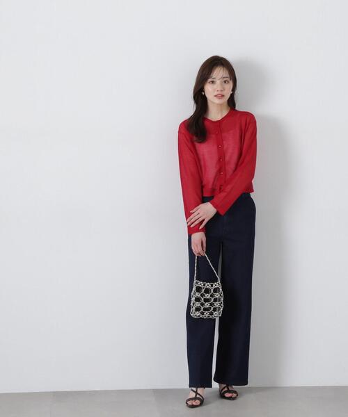 PROPORTION BODY DRESSING（プロポーションボディドレッシング）の「シアークルーネックカーディガン / 1215174401（カーディガン/ボレロ・レディース・ブラック/ホワイト/ブラウン/レッド・FREE）」の11枚目の写真