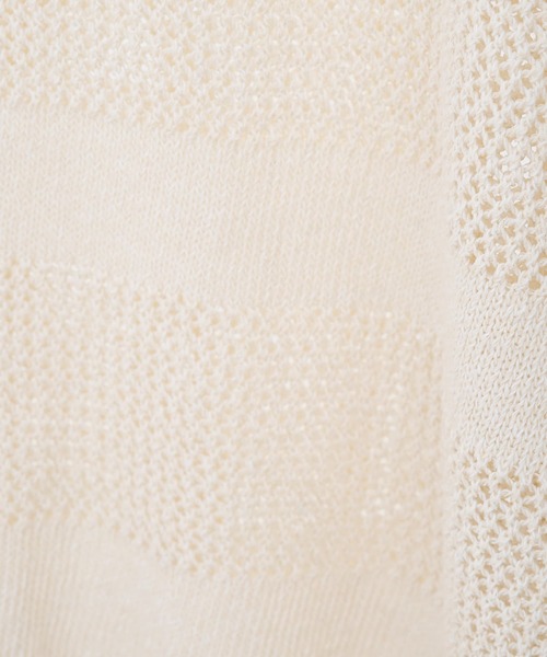 collex（コレックス）の「レーシーボーダーVネックカーディガン（カーディガン/ボレロ・レディース・ネイビー/キャメル/アイボリー・フリー）」の12枚目の写真