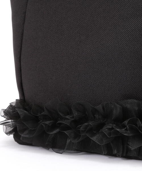 EDIT COLOGNE（エディットコロン）の「オーガンジーフリルトートバッグ（ショルダーバッグ・レディース・ブラック/ブラウン/ブラウン系その他・ﾌﾘ-）」の7枚目の写真