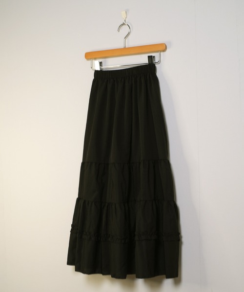 shopnikoniko（ショップニコニコ）の「ロングスカート 白 黒 フリル ティアード ロング ボリューム スカート（スカート・レディース・ホワイト/ブラック・フリー）」の20枚目の写真