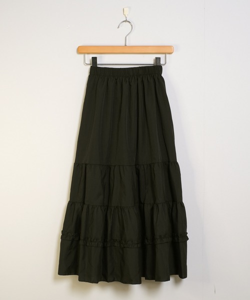 shopnikoniko（ショップニコニコ）の「ロングスカート 白 黒 フリル ティアード ロング ボリューム スカート（スカート・レディース・ホワイト/ブラック・フリー）」の19枚目の写真