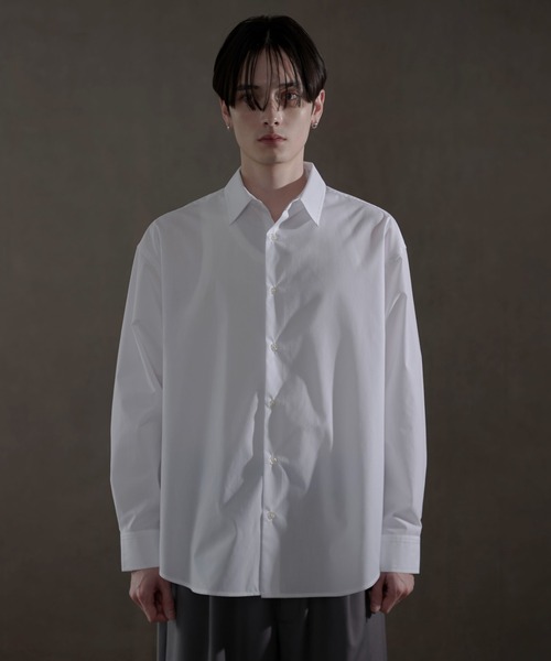 LUCY（ルーシー）の「LUCY/ブロードルーズシャツ（シャツ/ブラウス・メンズ・ホワイト/ブルー・LARGE/MEDIUM）」の2枚目の写真