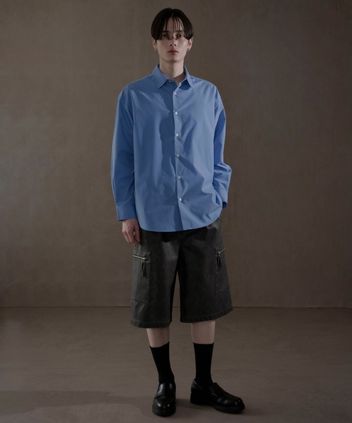 LUCY（ルーシー）の「LUCY/ブロードルーズシャツ（シャツ/ブラウス・メンズ・ホワイト/ブルー・LARGE/MEDIUM）」の9枚目の写真