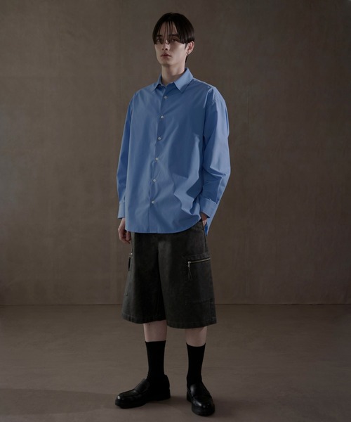 LUCY（ルーシー）の「LUCY/ブロードルーズシャツ（シャツ/ブラウス・メンズ・ホワイト/ブルー・LARGE/MEDIUM）」の10枚目の写真