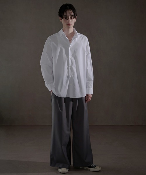 LUCY（ルーシー）の「LUCY/ブロードルーズシャツ（シャツ/ブラウス・メンズ・ホワイト/ブルー・LARGE/MEDIUM）」の11枚目の写真