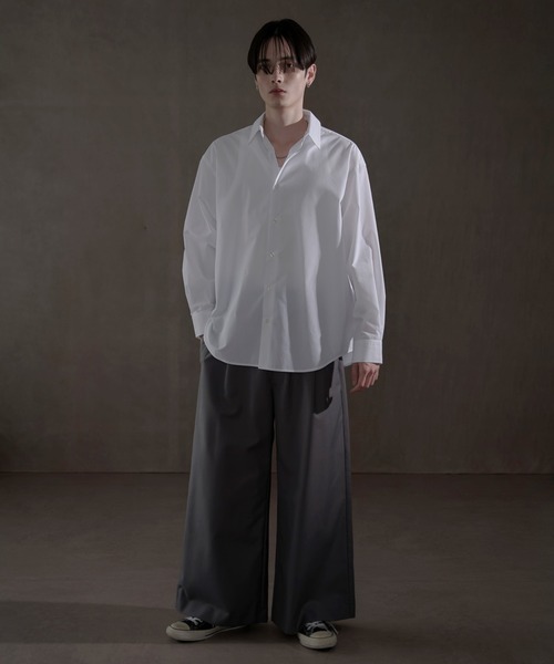 LUCY（ルーシー）の「LUCY/ブロードルーズシャツ（シャツ/ブラウス・メンズ・ホワイト/ブルー・LARGE/MEDIUM）」の12枚目の写真