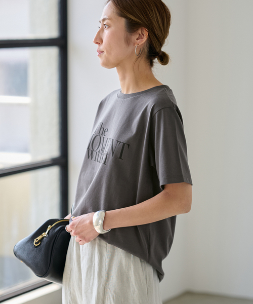 日本最大の セール】LOGOプリントTシャツ（Tシャツ/カットソー）｜FRAMeWORK トップス
