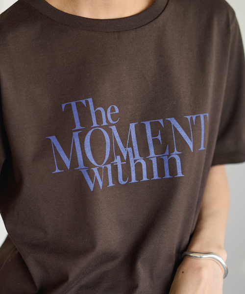 FRAMeWORK（フレームワーク）の「LOGOプリントTシャツ（Tシャツ/カットソー・レディース・ブラウン/ホワイト系その他/スミクロ・FREE）」の10枚目の写真