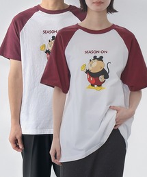 LOWO（ロワ）の「【綿100％使用】ユニセックスフロントプリントラグランTシャツ（Tシャツ/カットソー）」