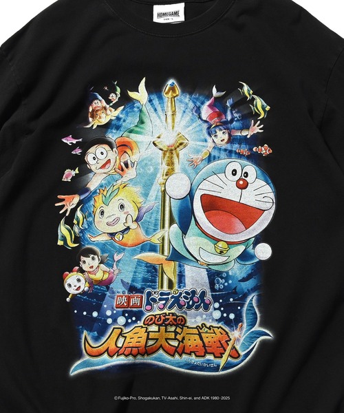 HOMEGAME(ホームゲーム)の「HOMEGAME-映画ドラえもん2010のび太の人魚大海戦TEE【HG250130】(Tシャツ/カットソー・メンズ・ブラック・S/M/L/XL/XXL)」の2枚目の写真