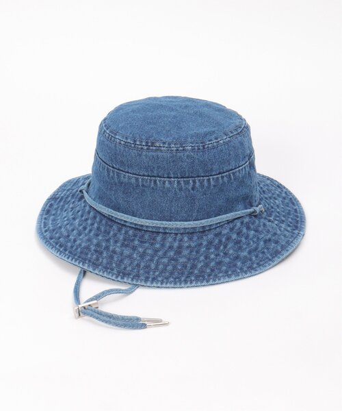 VENCEEXCHANGE（ヴァンスエクスチェンジ）の「デニムストラップ付きバケットハット（ハット・レディース・ブラック/ライトブルー/ネイビー・FREE）」の7枚目の写真