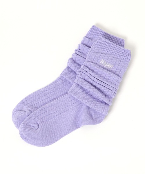 repipi armario(レピピ アルマリオ)の「カラールーズソックス(ソックス/靴下・キッズ・パープル/オレンジ/ホワイト/ライム/ブラック/グレー/ピンク・FREE)」の5枚目の写真