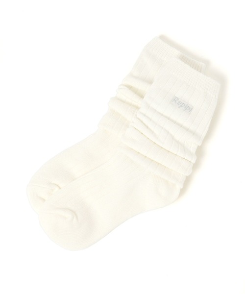 repipi armario(レピピ アルマリオ)の「カラールーズソックス(ソックス/靴下・キッズ・パープル/オレンジ/ホワイト/ライム/ブラック/グレー/ピンク・FREE)」の1枚目の写真