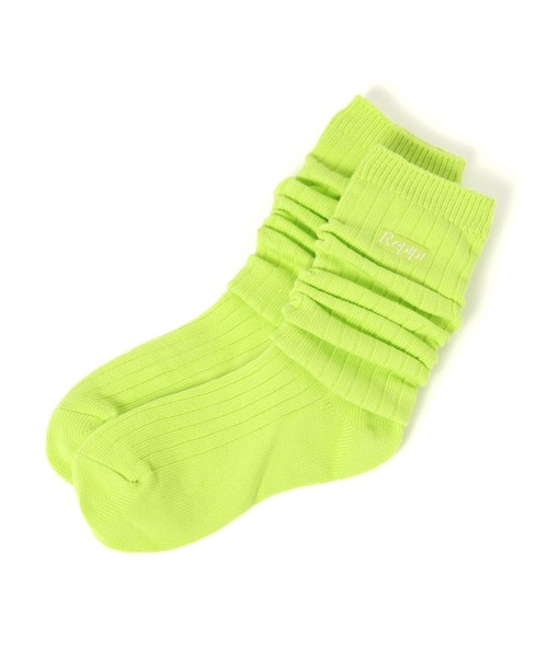 repipi armario(レピピ アルマリオ)の「カラールーズソックス(ソックス/靴下・キッズ・パープル/オレンジ/ホワイト/ライム/ブラック/グレー/ピンク・FREE)」の4枚目の写真