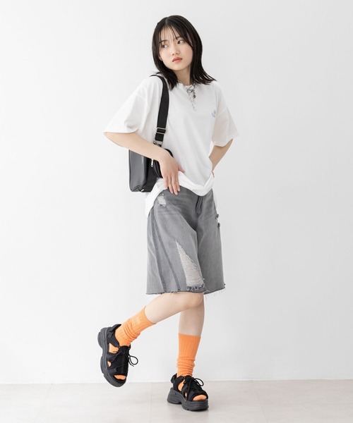 repipi armario(レピピ アルマリオ)の「カラールーズソックス(ソックス/靴下・キッズ・パープル/オレンジ/ホワイト/ライム/ブラック/グレー/ピンク・FREE)」の8枚目の写真