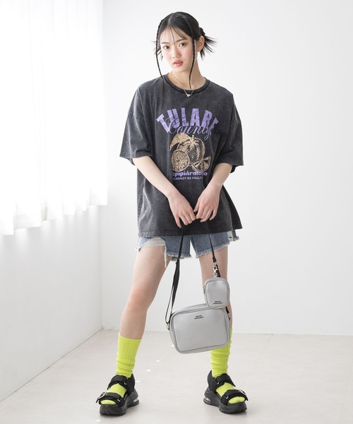 repipi armario(レピピ アルマリオ)の「カラールーズソックス(ソックス/靴下・キッズ・パープル/オレンジ/ホワイト/ライム/ブラック/グレー/ピンク・FREE)」の10枚目の写真