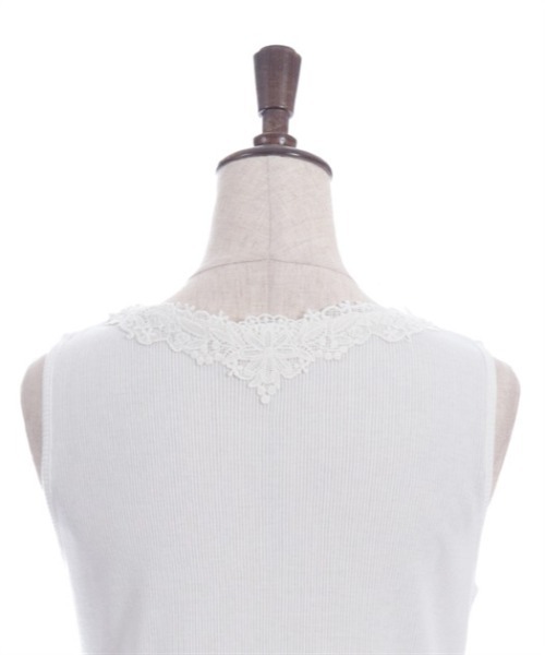 axes femme（アクシーズファム）の「吸水速乾フラワーレースタンク（タンクトップ・レディース・ブラック/レッド/ブルー/イエロー/キナリ/サックスブルー・FREE）」の12枚目の写真