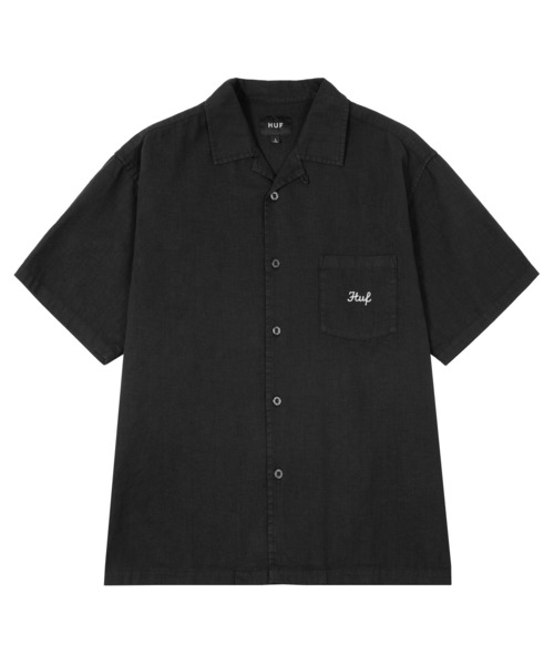 HUF GARDEN CENTER PIGMENT DYED CAMP SHIRT / HUF ヘンプ 半袖