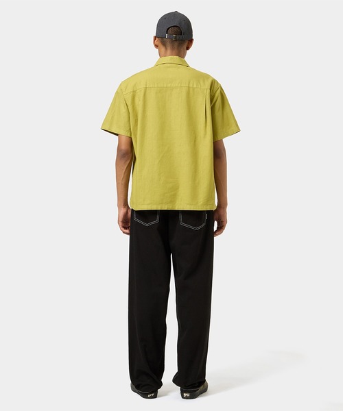 HUF GARDEN CENTER PIGMENT DYED CAMP SHIRT / HUF ヘンプ 半袖