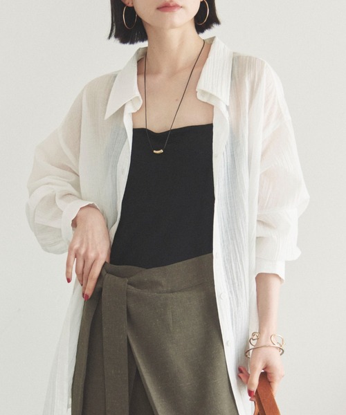 Doux archives（ドゥアルシーヴ）の「カップ付きキャミソール（キャミソール・レディース・キャメル/ブラック/オフホワイト・FREE）」の8枚目の写真