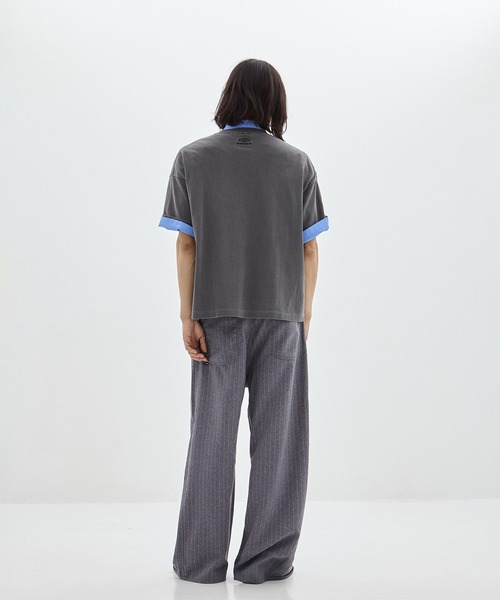 Jieda wide tuck straight slacks CONZ別注 別注 WIDE ONE TUCK STRAIGHT SLACKS(1 GREY): JieDa: MENS