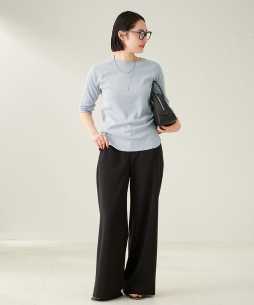 plage（プラージュ）の「premium フライス7bu Tシャツ（Tシャツ/カットソー・レディース・ブルー/ブラウン/ホワイト・FREE）」の7枚目の写真