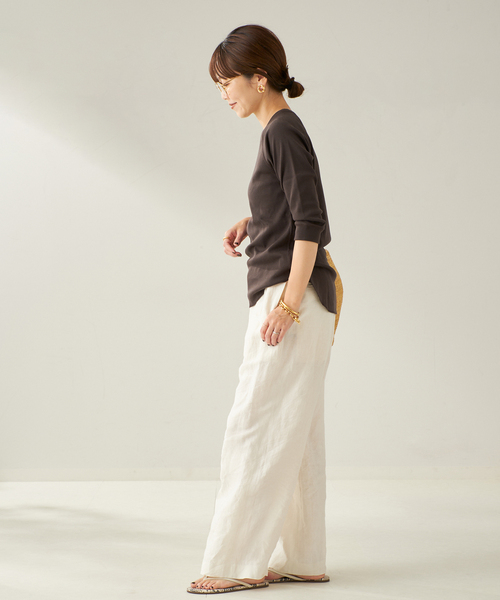 plage（プラージュ）の「premium フライス7bu Tシャツ（Tシャツ/カットソー・レディース・ブルー/ブラウン/ホワイト・FREE）」の15枚目の写真