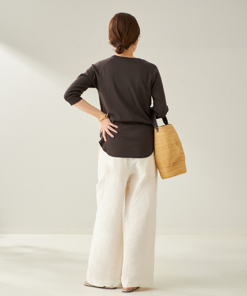 plage（プラージュ）の「premium フライス7bu Tシャツ（Tシャツ/カットソー・レディース・ブルー/ブラウン/ホワイト・FREE）」の16枚目の写真